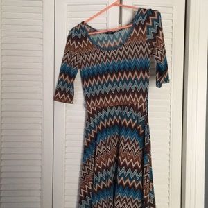 Chevron patterned dress